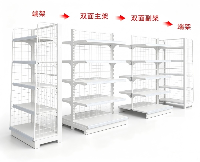 双面货架摆放