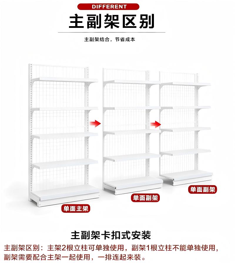 单面货架主副架区别