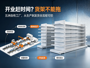 新店开业急等货架？五洲自有工厂，把控生产全流程，准时交付不耽误开业